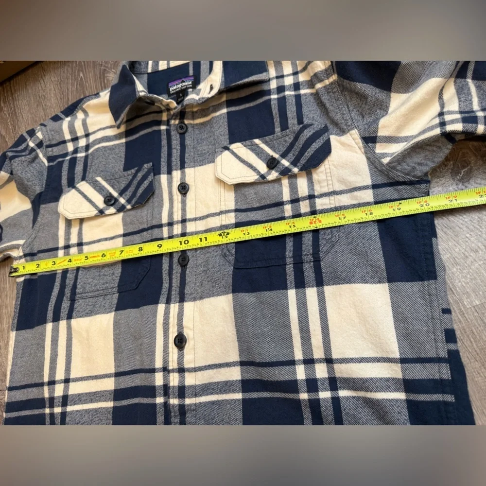 Patagonia Midweight Fjord Flannel Shirt - Smolder Blue Small - Picture 7 of 9